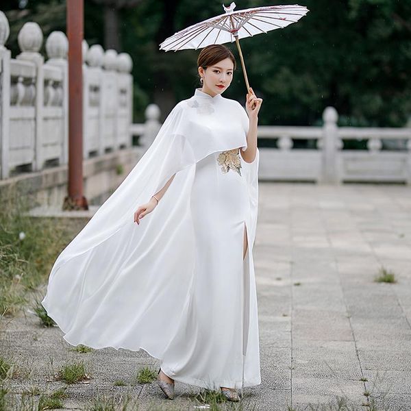ethnic clothing modern cheongsam dress chinese retro long qipao robe with shawl two-piece eleglant cheongsams oriental party, Red
ethnic clothing modern cheongsam dress chinese retro long qipao robe with shawl two-piece eleglant cheongsams oriental party, Red