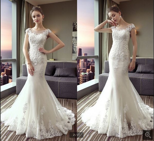 robe de mariage white tulle mermaid wedding dresses beaded cap sleeve lace appliques modest bridal gowns muslim women corset scoop neck cour
robe de mariage white tulle mermaid wedding dresses beaded cap sleeve lace appliques modest bridal gowns muslim women corset scoop neck cour
