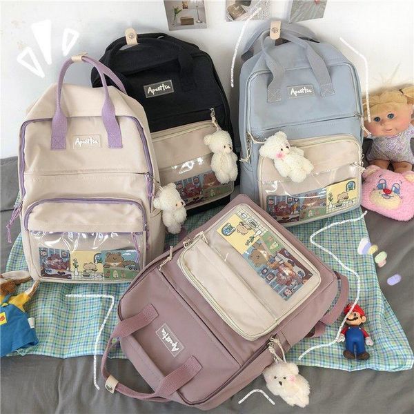 backpack cute school for women 2021 transparent casual female shoulder bags cartoon large capacity students girls
backpack cute school for women 2021 transparent casual female shoulder bags cartoon large capacity students girls
