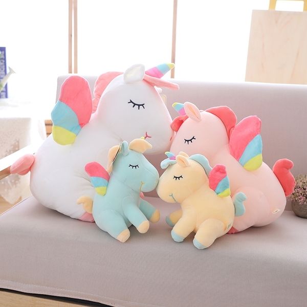 25-55cm cute unicorn toys cartoon horse with rainbow wings animal plush doll for baby kids gift
25-55cm cute unicorn toys cartoon horse with rainbow wings animal plush doll for baby kids gift