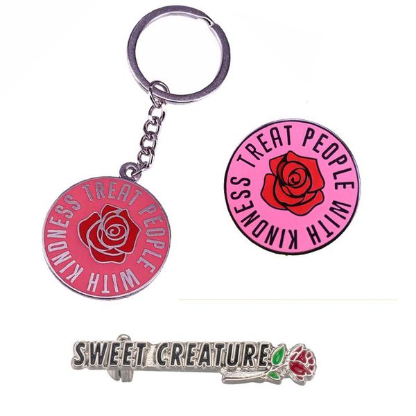 pins, brooches treat people with kindness rose flower sweet creature hs enamel pin brooch keyring keychain, Gray
pins, brooches treat people with kindness rose flower sweet creature hs enamel pin brooch keyring keychain, Gray