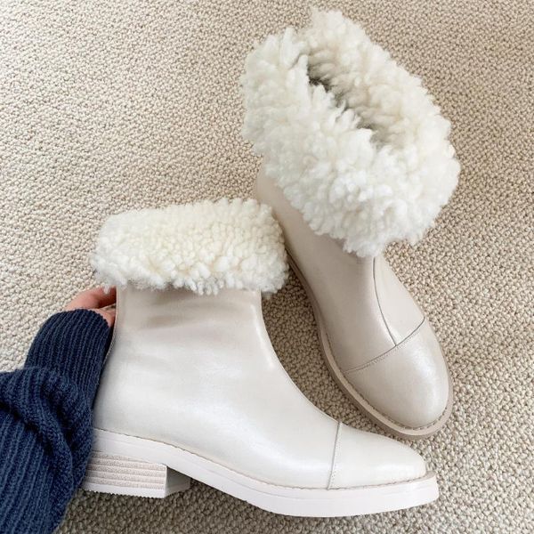 boots women's genuine leather back zip flats winter snow round toe casual wool inside cold weather short booties shoes for women, Black
boots women's genuine leather back zip flats winter snow round toe casual wool inside cold weather short booties shoes for women, Black