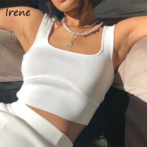 irene rib square collar women crop 2021 summer off shoulder white vest knitted solid corset scoop tank y0622
irene rib square collar women crop 2021 summer off shoulder white vest knitted solid corset scoop tank y0622