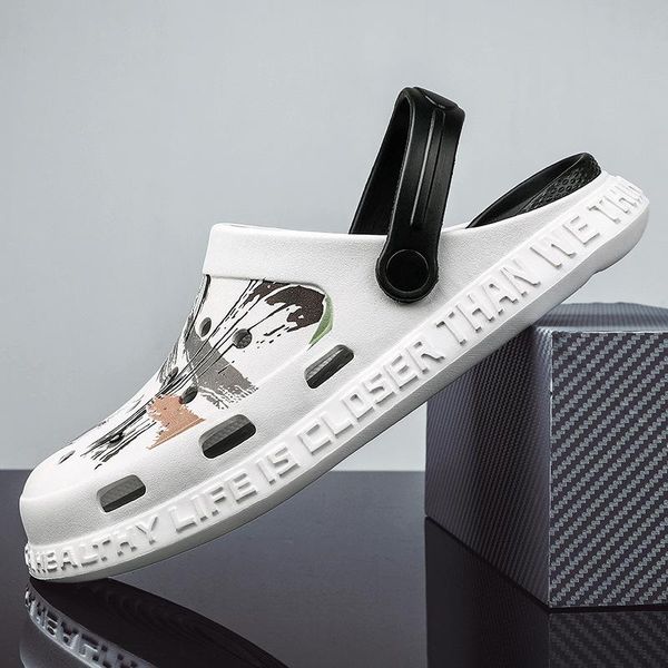 slippers beach hole shoes fashion street graffiti print thick bottom waterproof indoor casual hollow out non-slip sandlas, Black
slippers beach hole shoes fashion street graffiti print thick bottom waterproof indoor casual hollow out non-slip sandlas, Black