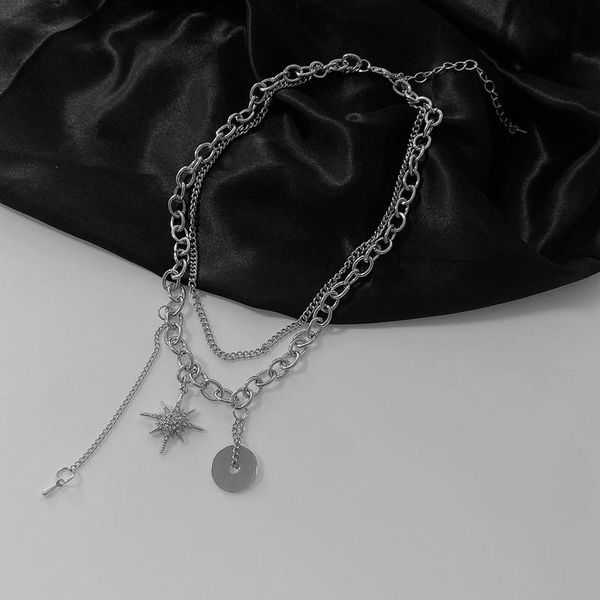 pendant necklaces origin summer ins fashion shiny rhinestone star chokers for women double layers coin necklace hip hop jewelry, Silver
pendant necklaces origin summer ins fashion shiny rhinestone star chokers for women double layers coin necklace hip hop jewelry, Silver