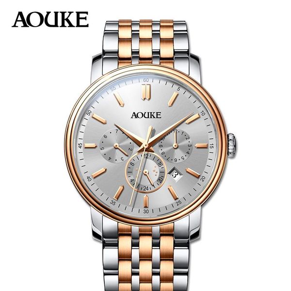 wristwatches aouke seagull movement automatic mechanical watch 3 sub dial multifunction men stainless steel waterproof 50m men's, Slivery;brown
wristwatches aouke seagull movement automatic mechanical watch 3 sub dial multifunction men stainless steel waterproof 50m men's, Slivery;brown