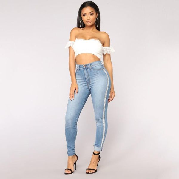 women's jeans pants female high waist pocket classic denim skinny summer slim fit full length pencil, Blue
women's jeans pants female high waist pocket classic denim skinny summer slim fit full length pencil, Blue