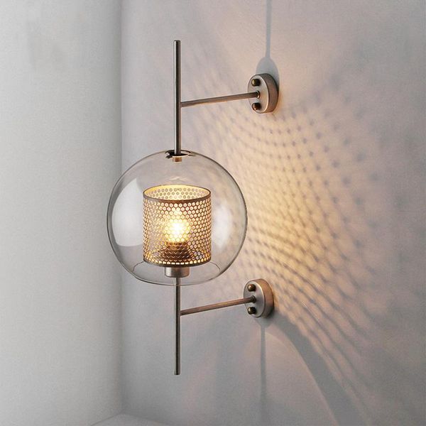 

wall light industrial loft bronze lamp retro glass bedroom restaurant study beside home lighting art lamps wa122