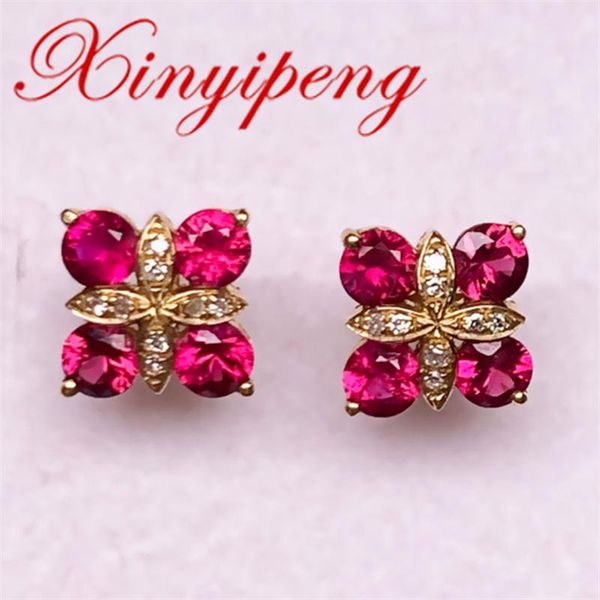 stud xin yipeng real 18k yellow gold with diamons inlaid natural ruby earrings fine gem jewelry wedding engagement party for women, Golden;silver
stud xin yipeng real 18k yellow gold with diamons inlaid natural ruby earrings fine gem jewelry wedding engagement party for women, Golden;silver