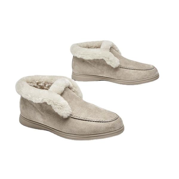 boots ankle women cow suede leather snow round toe warm wool slip-on ladies winter fur shoes handmade, Black
boots ankle women cow suede leather snow round toe warm wool slip-on ladies winter fur shoes handmade, Black