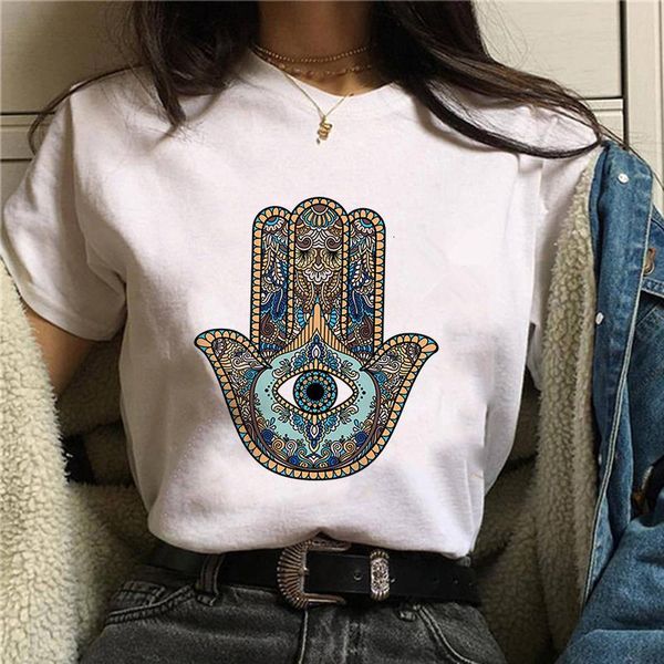 women's t-shirt vintage hamse upward hand blue eyes t shirt women fatima downward purple classic totem graphic, White
women's t-shirt vintage hamse upward hand blue eyes t shirt women fatima downward purple classic totem graphic, White