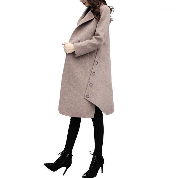 women's wool & blends overcoats are large and loose for winter camel coat with long woolen is thickened, Black
women's wool & blends overcoats are large and loose for winter camel coat with long woolen is thickened, Black