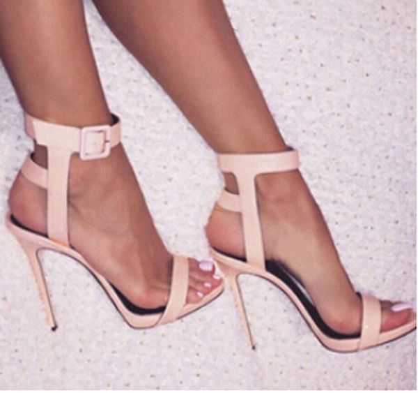 summer style ankle buckle gladiator sandals patent leather open toe high heel woman, Black
summer style ankle buckle gladiator sandals patent leather open toe high heel woman, Black