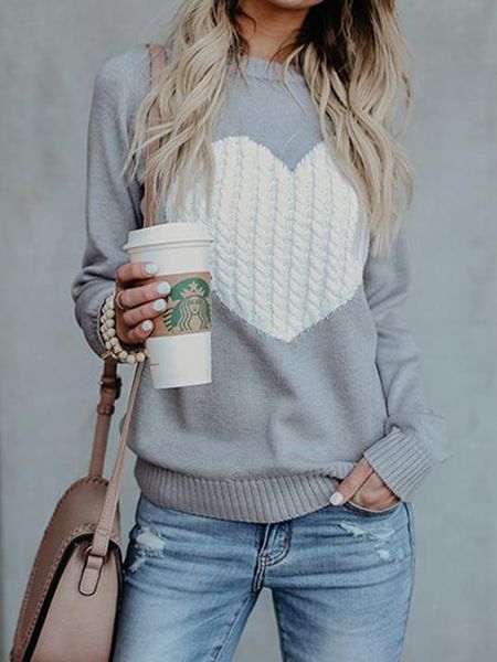women sweaters long sleeve love heart solid color sweater o-neck pullovers knitting ladies fashion casual fashion, White;black
women sweaters long sleeve love heart solid color sweater o-neck pullovers knitting ladies fashion casual fashion, White;black