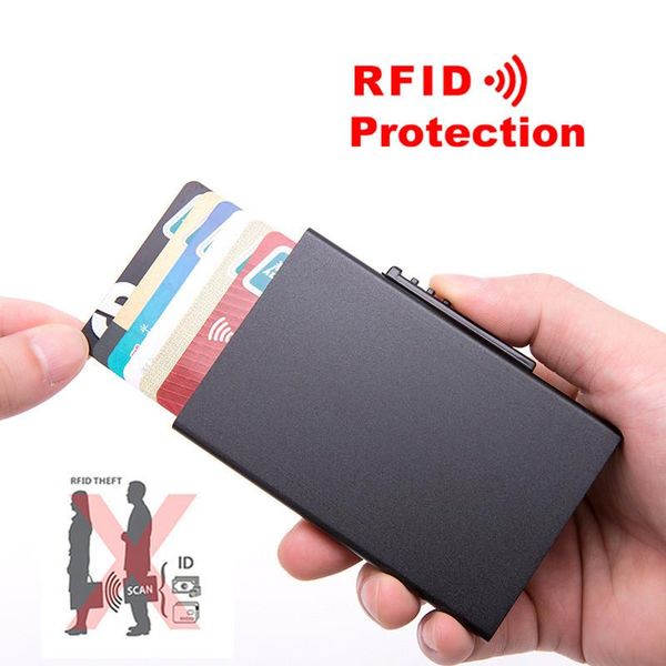 card holders 2021 aluminum alloy holder slim anti rfid id/bank protection wallet quality metal case box, Brown;gray
card holders 2021 aluminum alloy holder slim anti rfid id/bank protection wallet quality metal case box, Brown;gray