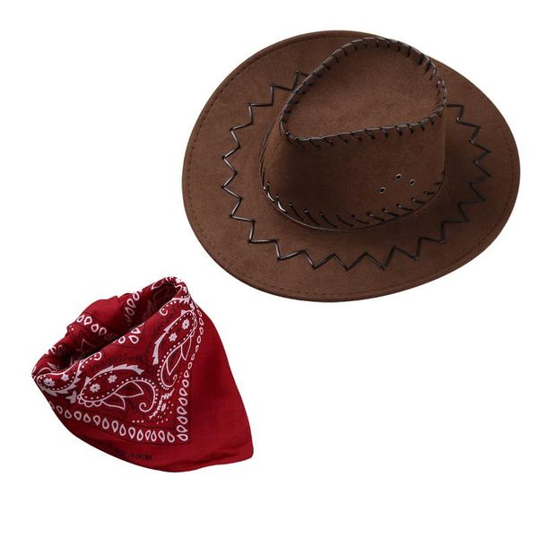 children's kids boys western cowboy hat with bandanna halloween costumes cosplay fancy dress up accessories cowgirl caps & hats, Yellow
children's kids boys western cowboy hat with bandanna halloween costumes cosplay fancy dress up accessories cowgirl caps & hats, Yellow
