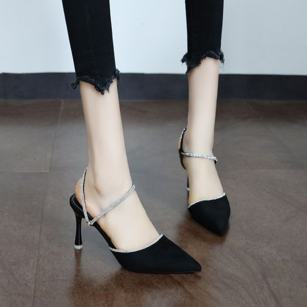 luxury dress shoes fashionable foreign style baotou sandals in the spring of 2021, french thin heel pointed girl back empty high heels, Black
luxury dress shoes fashionable foreign style baotou sandals in the spring of 2021, french thin heel pointed girl back empty high heels, Black