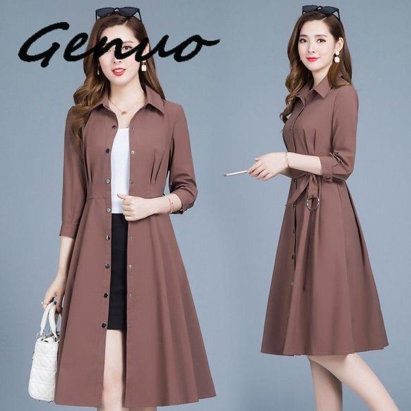 women's trench coats genuo 2021 spring autumn casual long coat oversize vintage belt thin outwear windbreaker female, Tan;black
women's trench coats genuo 2021 spring autumn casual long coat oversize vintage belt thin outwear windbreaker female, Tan;black
