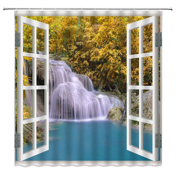 waterfall shower curtain white window forest tropical jungle rainforest natural yellow autumn lake,70x70 inch polyester fabric
waterfall shower curtain white window forest tropical jungle rainforest natural yellow autumn lake,70x70 inch polyester fabric