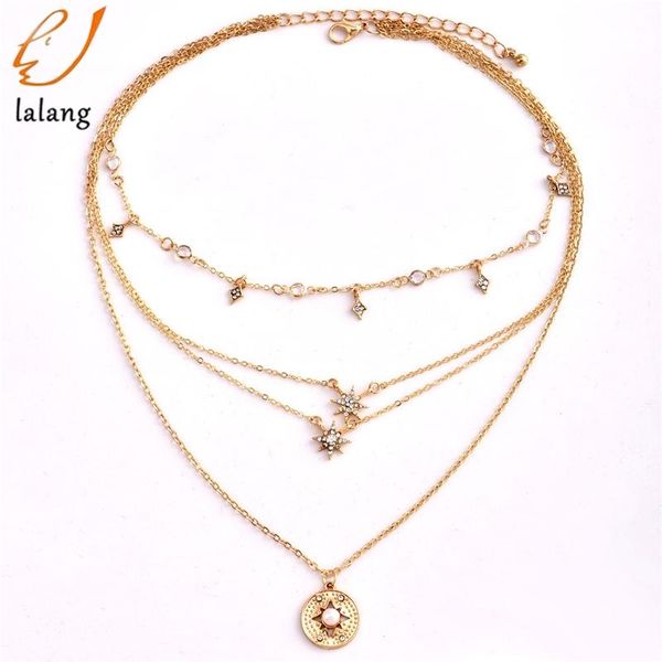 fashion gold chain full star light layered choker necklace for women multi layer crystal necklaces chains, Silver
fashion gold chain full star light layered choker necklace for women multi layer crystal necklaces chains, Silver