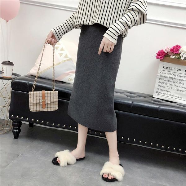 skirts 2021 women knit sweater skirt mid-calf fashion pencil solid color wool gray brown black
skirts 2021 women knit sweater skirt mid-calf fashion pencil solid color wool gray brown black