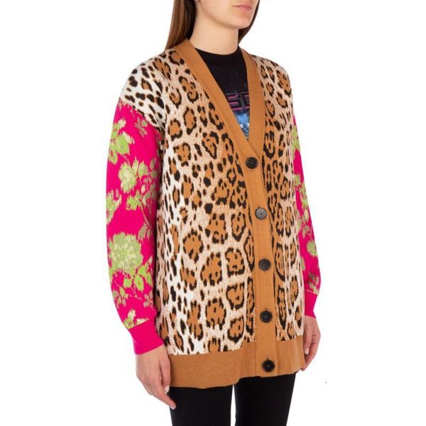 women's jackets leopard acquard long cardigan 2021 fall v-neck single breasted sweater coat knit wool blend cardigans women sweaters, Black;brown
women's jackets leopard acquard long cardigan 2021 fall v-neck single breasted sweater coat knit wool blend cardigans women sweaters, Black;brown