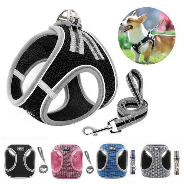 dog collars & leashes personalized harness reflective adjustable pet vest for large medium small cat walking training supplies
dog collars & leashes personalized harness reflective adjustable pet vest for large medium small cat walking training supplies