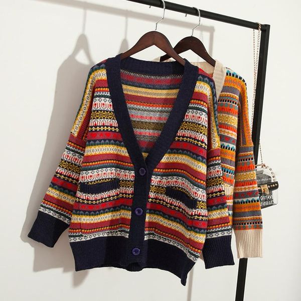 women's sweaters 2021 tender wind knitting cardigan han edition long-sleeved languid loose sweater female restoring ancient ways, White;black
women's sweaters 2021 tender wind knitting cardigan han edition long-sleeved languid loose sweater female restoring ancient ways, White;black