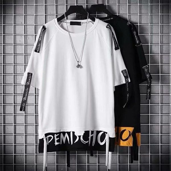 men's t-shirts summer short-sleeved t-shirt tide brand loose hooded sweater half-sleeved neutral wind xxl, White;black
men's t-shirts summer short-sleeved t-shirt tide brand loose hooded sweater half-sleeved neutral wind xxl, White;black
