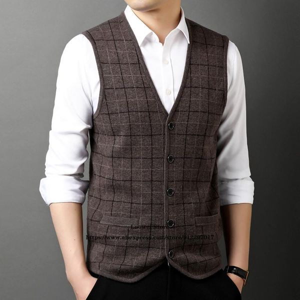 men's vests wool 100% plaid mens suit vest vintage formal business waistcoat male classic grooms gilet homme steampunk chalecos para ho, Black;white
men's vests wool 100% plaid mens suit vest vintage formal business waistcoat male classic grooms gilet homme steampunk chalecos para ho, Black;white