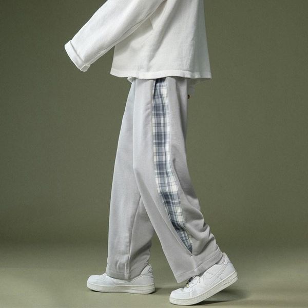 men's pants carteshupatheo age season splicing wide-legged trousers grid object straight feeling sweatpants students slacks, Black
men's pants carteshupatheo age season splicing wide-legged trousers grid object straight feeling sweatpants students slacks, Black