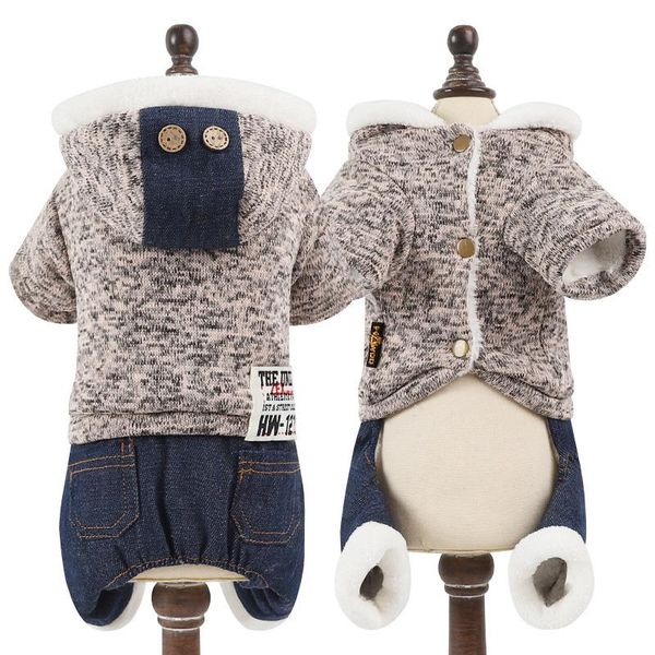 dog apparel 2021 winter pet clothes for small dogs thickened warm chihuahua fleece jumpsuit knitted demin pants rompers
dog apparel 2021 winter pet clothes for small dogs thickened warm chihuahua fleece jumpsuit knitted demin pants rompers