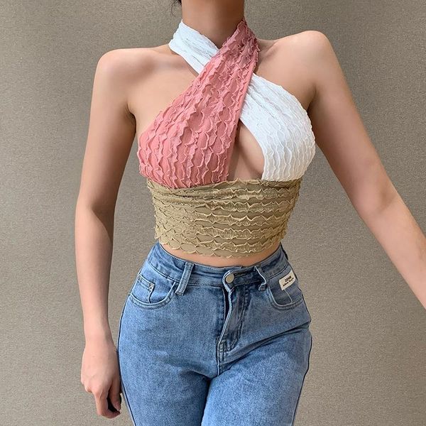 women's tanks & camis lizzie women patchwork halterneck vest y2k crop summer 2021 sleeveless print beach casual backless, White
women's tanks & camis lizzie women patchwork halterneck vest y2k crop summer 2021 sleeveless print beach casual backless, White
