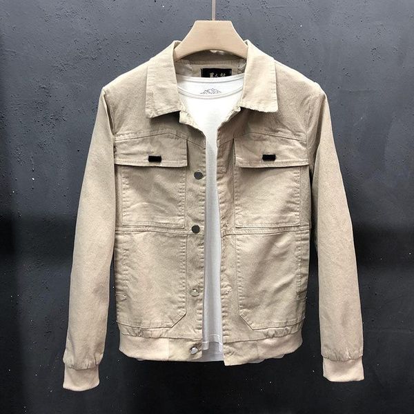 men's jackets men 2021 spring autumn fashion loose lapel overcoats retro casual pockets male solid color short outerwear o76, Black;brown
men's jackets men 2021 spring autumn fashion loose lapel overcoats retro casual pockets male solid color short outerwear o76, Black;brown