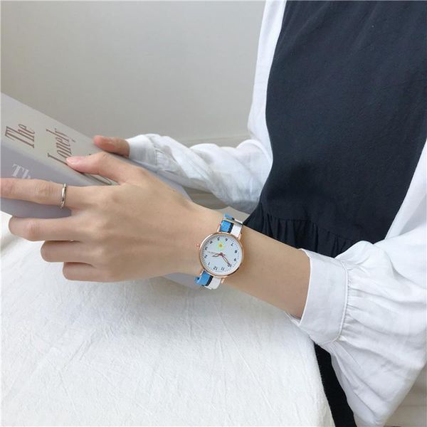 wristwatches little daisy canvas girl watch ins college wind middle school students simple temperament casual art and small fresh, Slivery;brown
wristwatches little daisy canvas girl watch ins college wind middle school students simple temperament casual art and small fresh, Slivery;brown