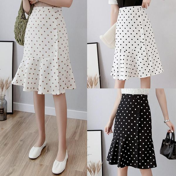 skirts 6 color wave point long fishtail skirt 2021 summer women's high waist big swing hip women, Black
skirts 6 color wave point long fishtail skirt 2021 summer women's high waist big swing hip women, Black
