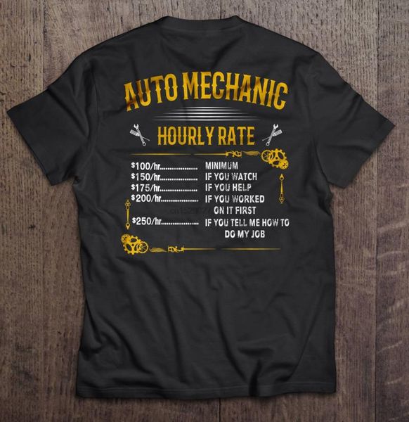 men's t-shirts men funny t shirt fashion tshirt auto mechanic hourly rate women t-shirt, White;black
men's t-shirts men funny t shirt fashion tshirt auto mechanic hourly rate women t-shirt, White;black
