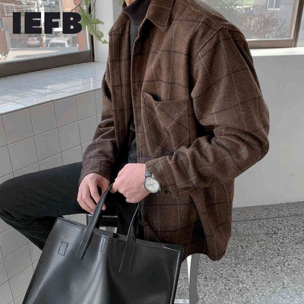 iefb spring autumn thick woolen plaid shirts men's casual loose korean trend long sleeve button up big size fashion 9y4518 210524, White;black
iefb spring autumn thick woolen plaid shirts men's casual loose korean trend long sleeve button up big size fashion 9y4518 210524, White;black