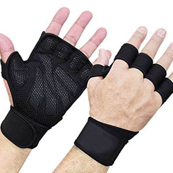 wrist support high strength gym half finger weight lifting gloves magic tape wraps weightlift pad guards brace sports, Black;red
wrist support high strength gym half finger weight lifting gloves magic tape wraps weightlift pad guards brace sports, Black;red