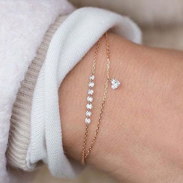 link, chain pulseras mujer moda 2021 fashion jewelry gold heart crystal bracelet femme gouden armband wedding bracelets for women, Black
link, chain pulseras mujer moda 2021 fashion jewelry gold heart crystal bracelet femme gouden armband wedding bracelets for women, Black