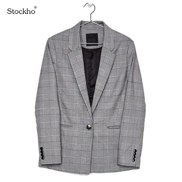 women's suits & blazers one-piece suit spring and autumn plaid jacket fashion casual pee 2021 loose single button top, White;black
women's suits & blazers one-piece suit spring and autumn plaid jacket fashion casual pee 2021 loose single button top, White;black