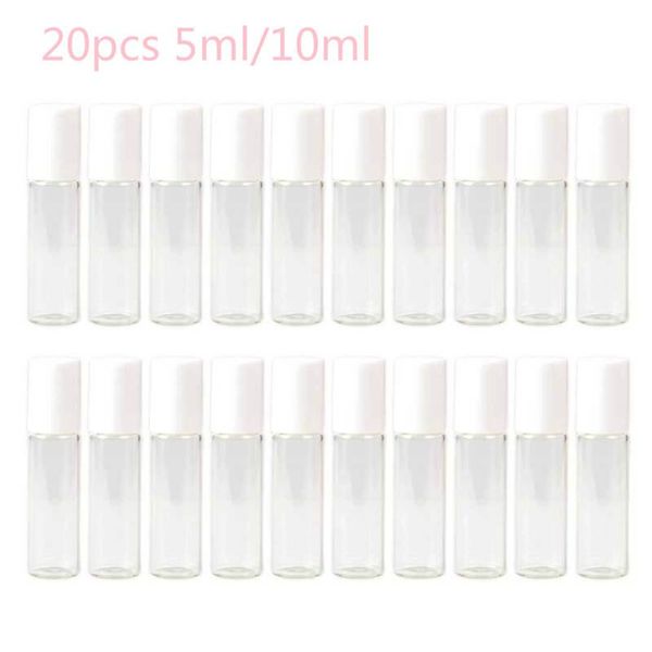 20pcs5ml/10ml clear glass rolls are packed on the bottle, with white cap and roller essential oil storage boxes & bins
20pcs5ml/10ml clear glass rolls are packed on the bottle, with white cap and roller essential oil storage boxes & bins