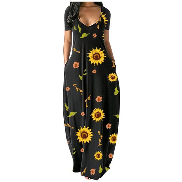 casual dresses summer beach style floral prinitng maxi sundress for ladies 2021 women's loose deep v-neck long dress with pockets, Black;gray
casual dresses summer beach style floral prinitng maxi sundress for ladies 2021 women's loose deep v-neck long dress with pockets, Black;gray