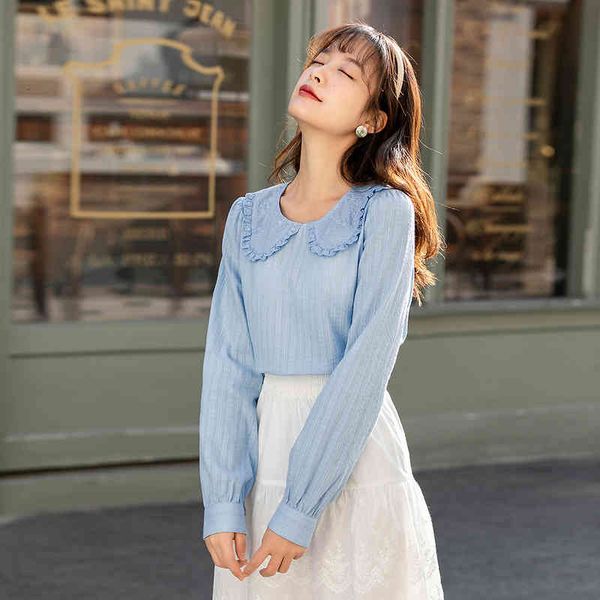 blouses spring arrival embroidered peter pan collar shirt lace long sleeve pure cotton inner women's blouse nw2p, White
blouses spring arrival embroidered peter pan collar shirt lace long sleeve pure cotton inner women's blouse nw2p, White