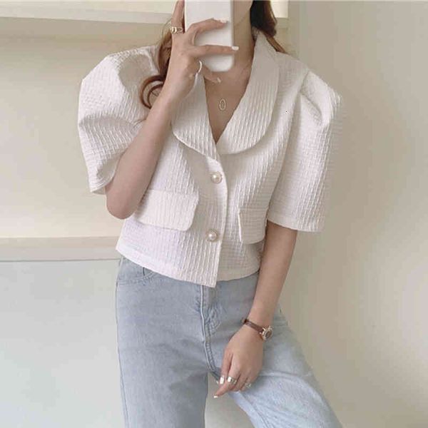 women's blouses & shirts colorfaith women summer buttons vintage oversize korean fashionable lady wild short white bl20123 ge73
women's blouses & shirts colorfaith women summer buttons vintage oversize korean fashionable lady wild short white bl20123 ge73