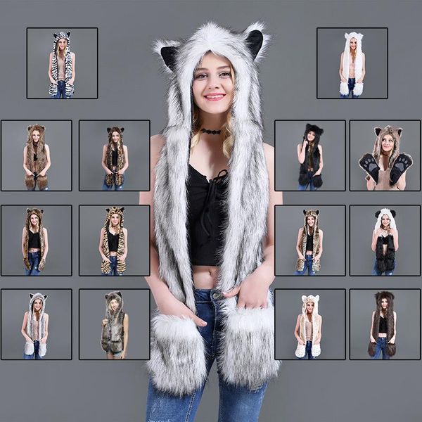 party hats european and american imitation fur hat animal scarf gloves one cartoon
party hats european and american imitation fur hat animal scarf gloves one cartoon