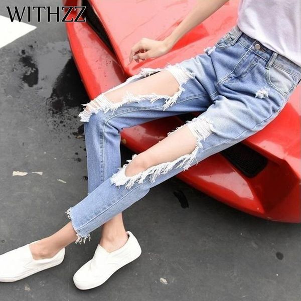 women's jeans withzz ripped ig recommended loose women pants breeches overalls vintage female torn trousers plus size, Blue
women's jeans withzz ripped ig recommended loose women pants breeches overalls vintage female torn trousers plus size, Blue