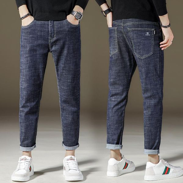 men's jeans autumn for men stretch regular fit straight washed distressed pleated mid waist all-match student youth denim pants, Blue
men's jeans autumn for men stretch regular fit straight washed distressed pleated mid waist all-match student youth denim pants, Blue