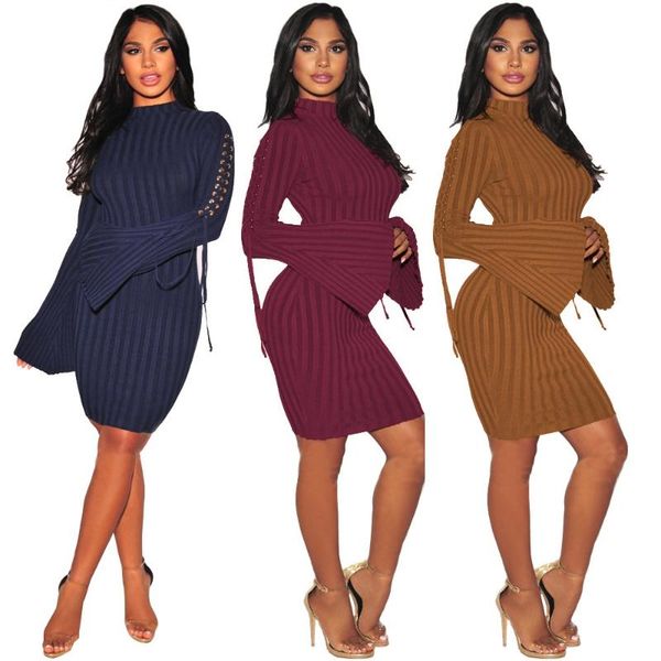 casual dresses hooyi 2021 women autumn knitted dress o-neck tie plus size clothing long sleeve, Black;gray
casual dresses hooyi 2021 women autumn knitted dress o-neck tie plus size clothing long sleeve, Black;gray