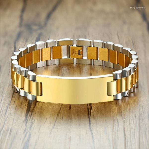zorcvens new punk chain link id bracelet bangle trending 15.5mm width stainless steel tag name bracelet for man1, Black
zorcvens new punk chain link id bracelet bangle trending 15.5mm width stainless steel tag name bracelet for man1, Black